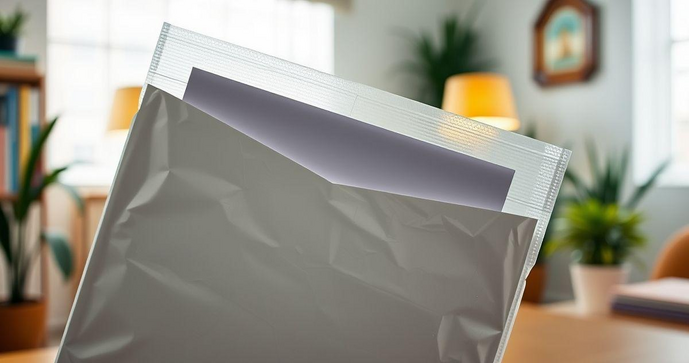 Envelope plástico para proteção e armazenamento eficaz